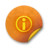 Orange sticker badges 176